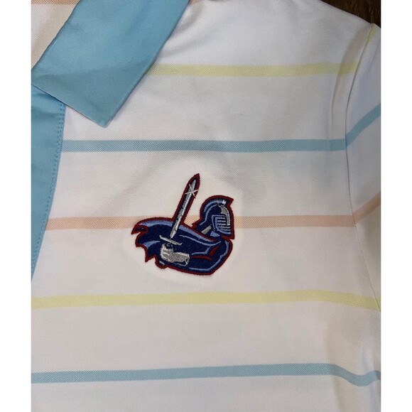 NWT WOMEN'S FOOTJOY CAP SLEEVE POLO, SIZE: L COLOR: WHITE/BLUE EMBROIDERY DESIGN - Picture 4 of 6